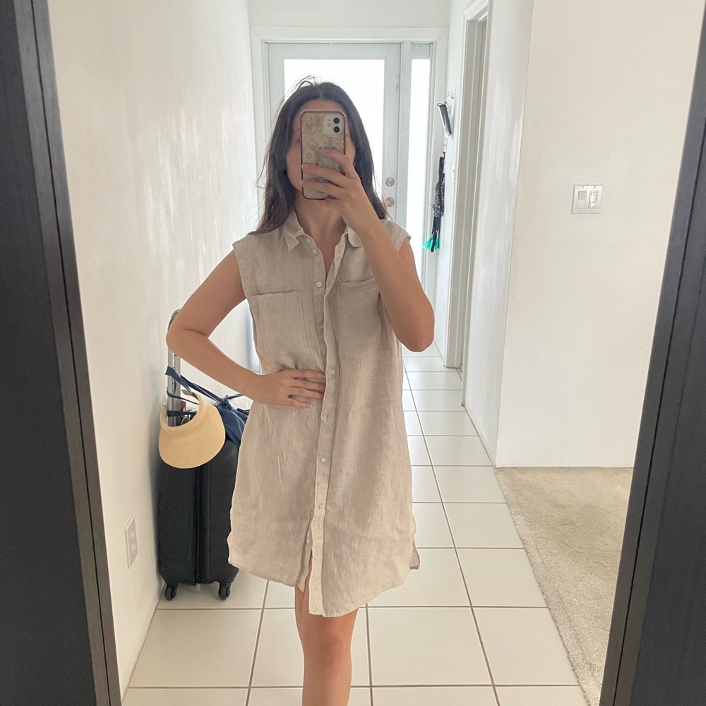 Linen h&m sleeveless shirt